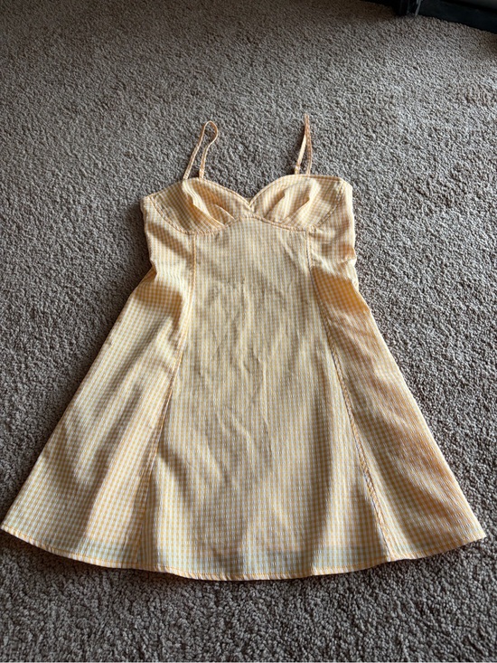Forever 21 Dresses & Skirts - Forever 21 Yellow and White Gingham Mini Dress